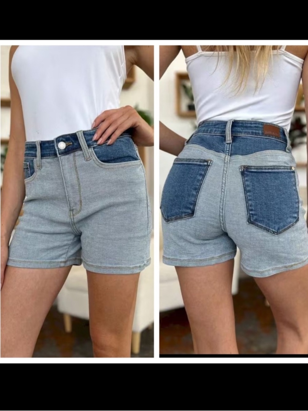 NWT Judy Blue Annie Color Block Shorts